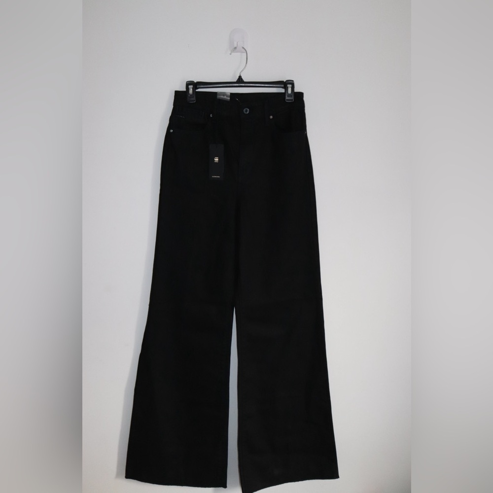 G- Star | Black Wide Leg High Rise Jeans Size 28 New - Picture 2 of 11